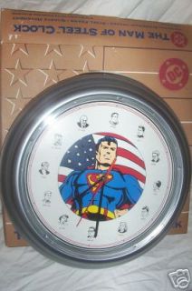 Superman Man of Steel clock with vintage images 10
