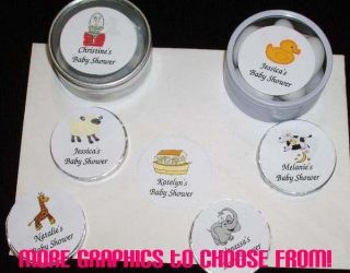 Baby Shower ~ Personalized ~Round Labels Envelope Seals Stickers 