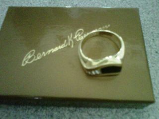   Bernard K. Passman Large Skylin; Black Coral 18k Gold and Diamond ring