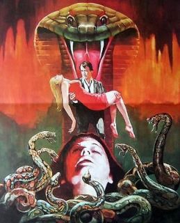 KING COBRA aka JAWS OF SATAN 1981 Killer Snake Rare Daybill Movie 