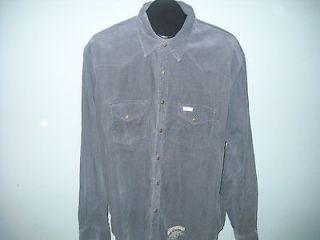   Eagle Outfitters Vintage Slim Fit Corduroy Snap Button Front Shirt XL