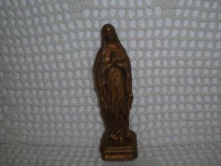 ANTIQUE VINTAGE FIGURINE BLESSED MOTHER~VIRGIN MARY~DATED~4 75H~HEAVY 