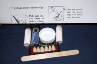   Repair Kit w/ 6 Front Denture Teeth Included False Teeth Repair