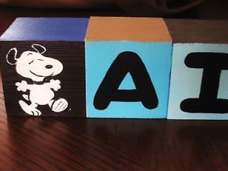   Personalize Name Blocks Nursery SNOOPY or pick any theme, we create