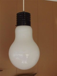 Vintage Pop Art Light Bulb Hanging Swag Lamp