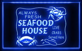 FB133 B Seafood House Fresh Crabs Display NEW LED Light Sign