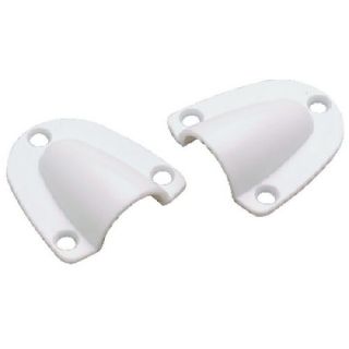 Pack of 2 Small White Plastic Clam Shell Ventilators / Wire Covers for 