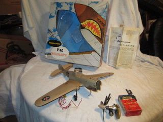 COX P 40 WAR HAWK FLYING TIGER AIRPLANE THIMBLE DROME TETHER CONTROL 