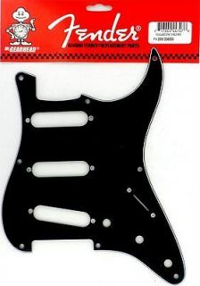 Fender 57 Strat Guitar Pickguard 8 Hole 3 Ply Black