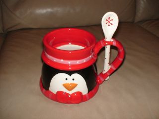 Cracker Barrel Mug with Spoon Just Chillin Great Condition