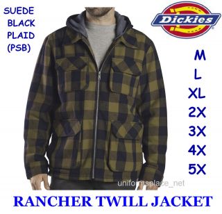 Mens DICKIES PLAID Rancher Twill Jackets New PSB M   5X
