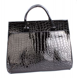 Womens Crocodile Skin Handbag Tote Faux Leather Satchel Shoulder 
