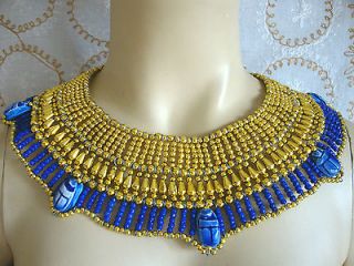 Egyptian Queen Cleopatra beaded Collar Necklace ,Halss chmuck kette 