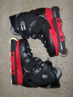 Roller blades inline skates COUGAR 4LINE size 6 / 7 black & red 