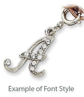 1928® Silvertone Crystal Initial E Spring Ring Bracelet