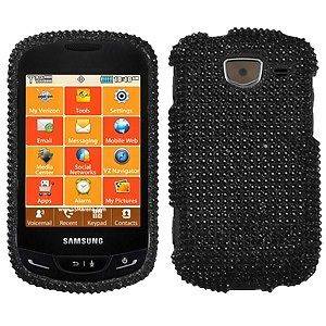 BLACK Bling Phone Snap On Cover Case for Samsung BRIGHTSIDE U380