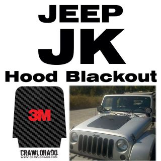 Jeep JK Hood Blackout Carbon Fiber Decal Mountain (Fits Wrangler 