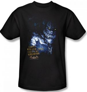   SIZES Batman Arkham Asylum Video Game Title Killer Croc DC T shirt top