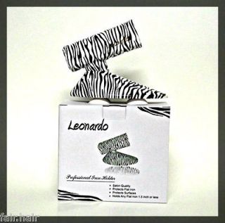 NEW Leonardo Professional Flat Straightening Iron Holder   Zebra Print
