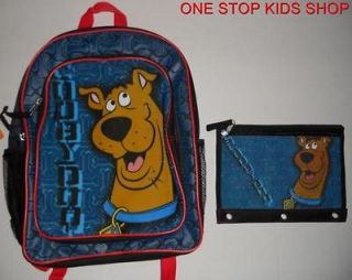 SCOOBY DOO Boys School Bag BACKPACK & PENCIL CASE Tote Pouch