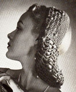 Stylish unusual Vintage crochet headbanded snood pattern free UK 