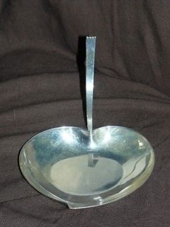 VINTAGE SWEDISH STYLE SILVER LILY PAD SHAPED CANDY DISH 3 CROWN 