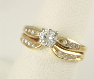   Estate .55ctw VS Round Diamond Solitaire Engagement Ring 14k Gold