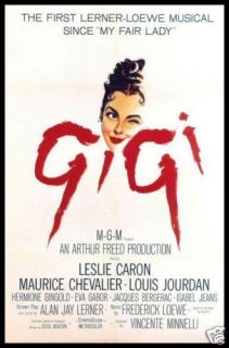 GiGi 1958   Vintage Movie Poster images On Cloth Canvas