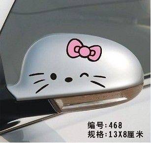 Newly listed new 2x Hello Kitty Car Rear View Mirror Decal Stickers #2