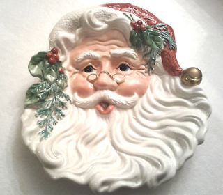 Fitz and Floyd Santa Canape Plate   Old Fashion