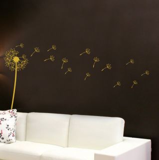Flower Dandelion Wall Art Stickers Vinyl Decals Stylish Home 