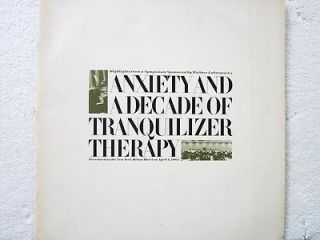 Anxiety and a Decade of Tranquilizer Therapy LP spoken Wallace 