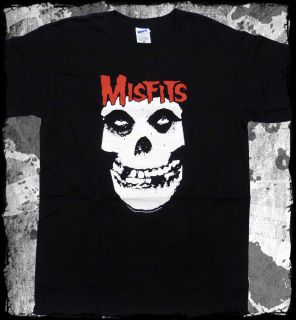 Misfits   Red Logo Crimson Ghost Skull t shirt   Official   FAST SHIP