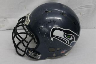 SUPER BOWL XL Chuck Darby Seattle Seahawks SIGNED & GAME USED Helmet 