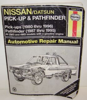 Nissan/Datsun Pick Up & Pathfinder 1980 96 Haynes Repair Manual 72030 