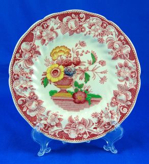   POMEROY – RED (MULTI FLORAL CENTER) Bread & Butter Plate 6.5
