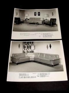 EARLY 1950S SOFA CHAISE RETRO ADVERTISING PHOTOS SECTIONAL FURNITURE 