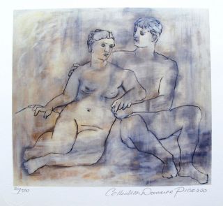 Pablo Picasso LOVERS Estate Signed & Numbered Small Giclee