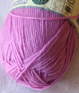 500 g Very Soft Pink Merino de Luxe Yarn 50% Wool 50% Acrylic 