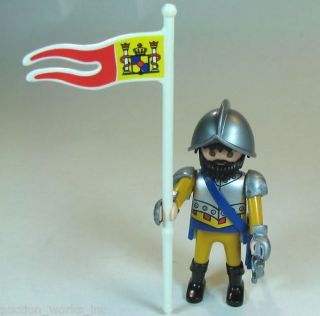 Playmobil Spanish Soldier w/ Flag Sword Helmet +