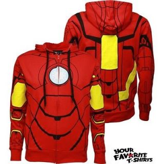   Costume Armor Suit Avengers Marvel Comics Licensed Zip Up Hoodie S XXL