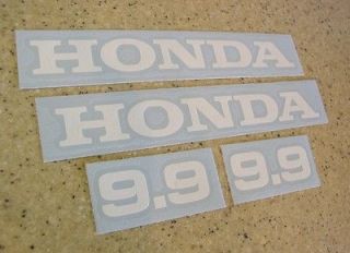   Outboard Motor Decal Kit 9.9 HP White FREE SHIP + FREE Fish Decal