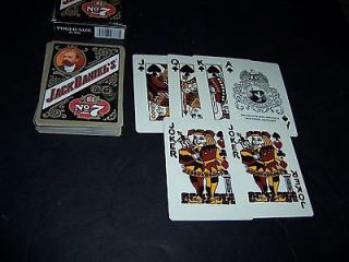 Deck Jack Daniels Playing cards w Jokers Old No 7 Bold face Cards 