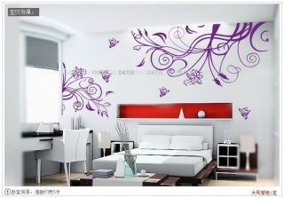 Art Decor Butterfly With Flower Wall Stickers Vinyl decal