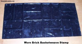 Worn Brick Basketweave Decorative Concrete Cement Texture Imprint 