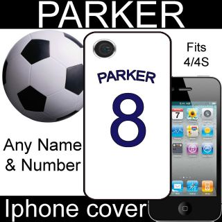 Scott Parker IPhone 4/4S Cover Back Case/Skin Tottenham Football Shirt 