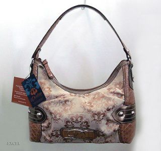 New, Dereon, Women Hobo Handbag, Light Brown, BE00036