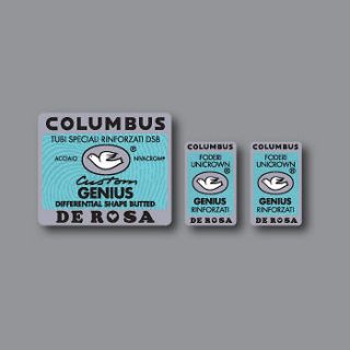 0030 Columbus Custom GENIUS DeRosa Bicycle Frame and Fork Stickers 