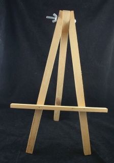   Retro 15 1/2 High Unfinished Wood Display Easel Design Used C3O1