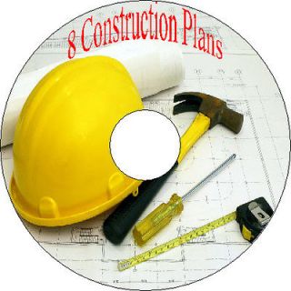 Construction Plans How To Build Shed, Garage,house, Cabin CD 